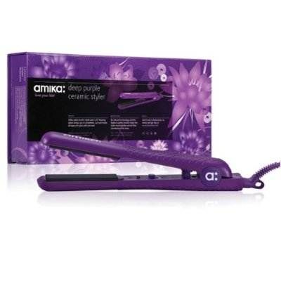 amika Deep Purple Ceramic Straightener with 1.5 Plate 5055340996846