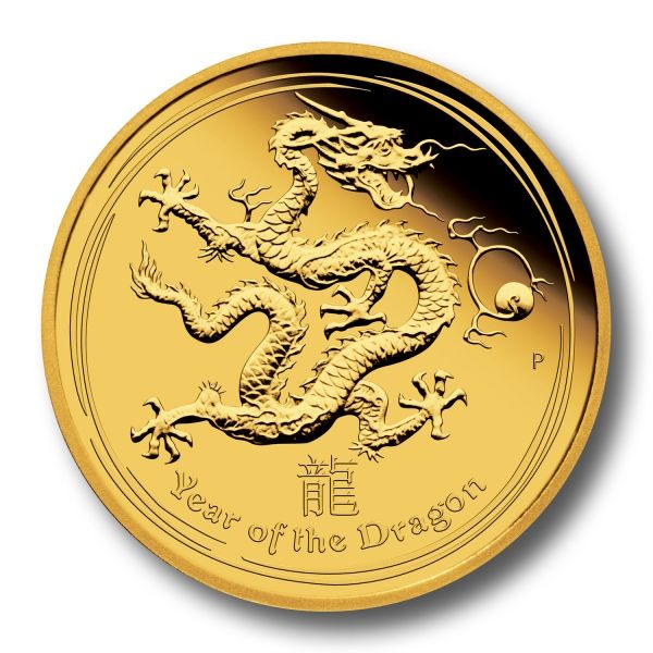 Australischer Lunar II Drache 1/10 oz Gold (2012)   PP