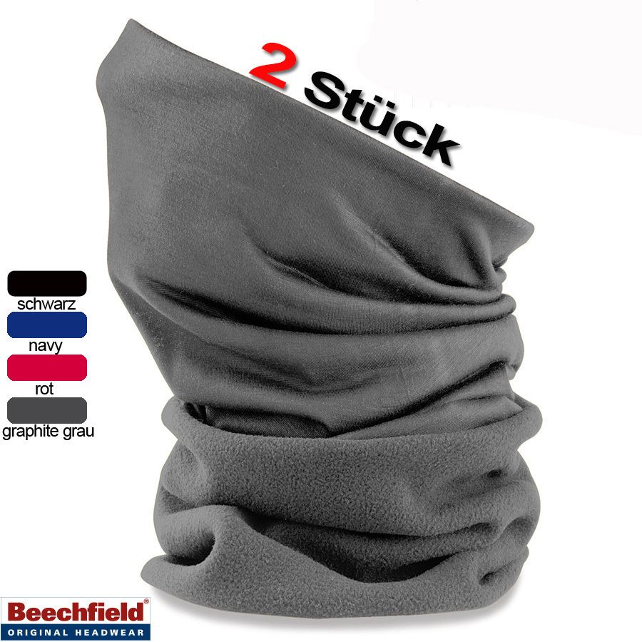 Stück Beechfield Fleece Schlauchtuch Multifunktionstuch Ski Schal