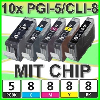 TINTE PATRONEN+CHIP PIXMA MP500 MP510 MP520 MP530 MP610 MP810 MP830