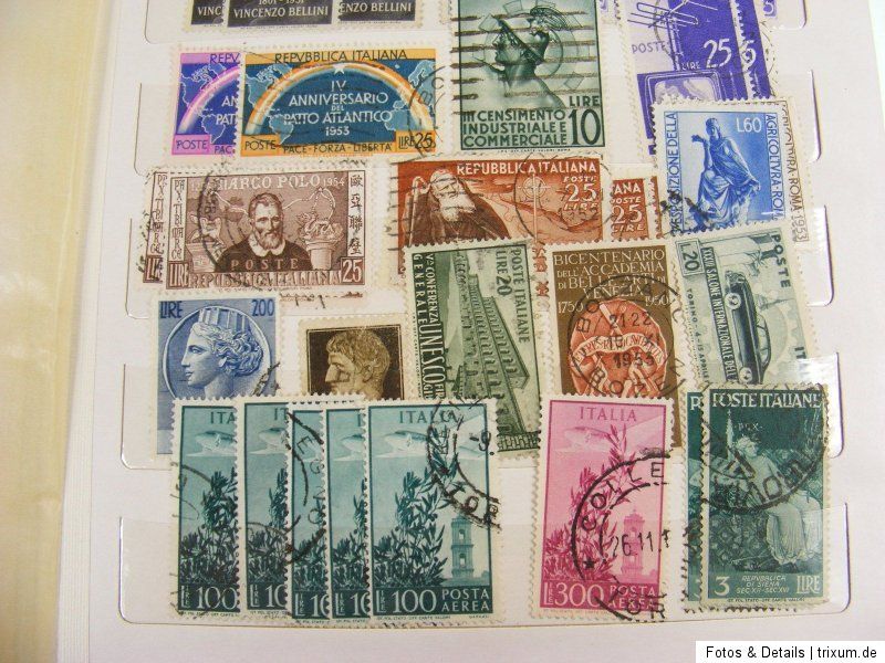 Italien   Briefmarken Sammlung altes Album / old stamps Italy