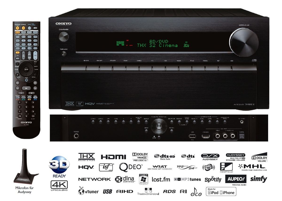  TX NR818 Aussteller Schwarz 7 2 Kanal AV Netzwerk Receiver TX NR 818