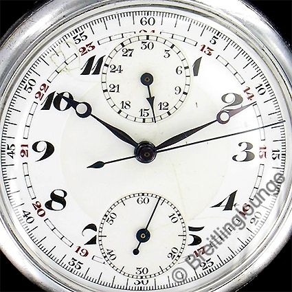 Heuer Leonidas Taschenchronograph Taschenuhr ca. 1932