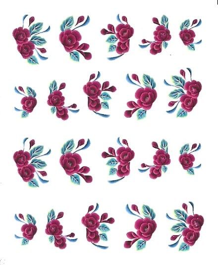 One Stroke Sticker  Pinsel Malerei Tattoo Nail Art #829