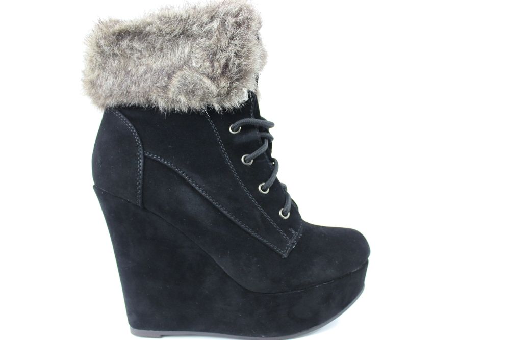 Stiefelette Boots Ankle Schuhe Hidden Wedges Winter KA 852