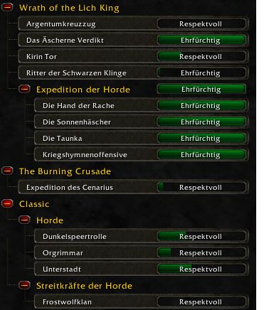 Hat vorallem bei den WOTLK Fraktionen einen hervorragenden Ruf um sich