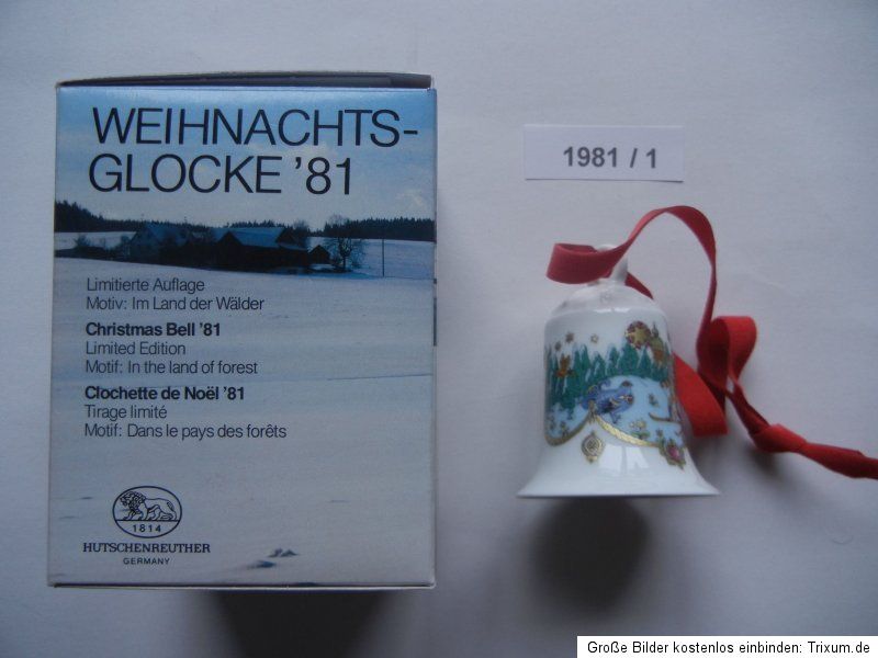 Hutschenreuther Weihnachtsglocken Porzellan 1978 bis 1999