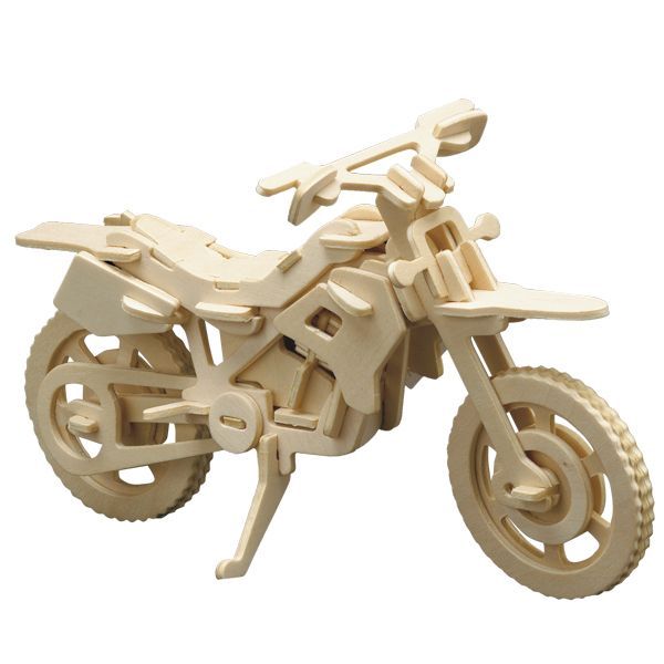 Pebaro 850/6 Holzbausatz Holzpuzzle 3D Modell Crossmotorrad