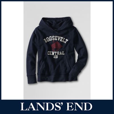 LANDS´ END Jungen Kapuzenpullover Pulli Pullover Baumwolle