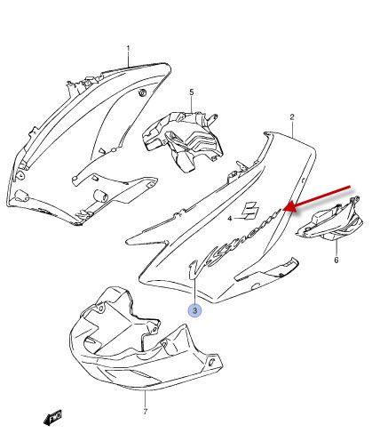 NEU Aufkleber DL1000 V Strom DL 1000 Frontverkleidung Suzuki Decal