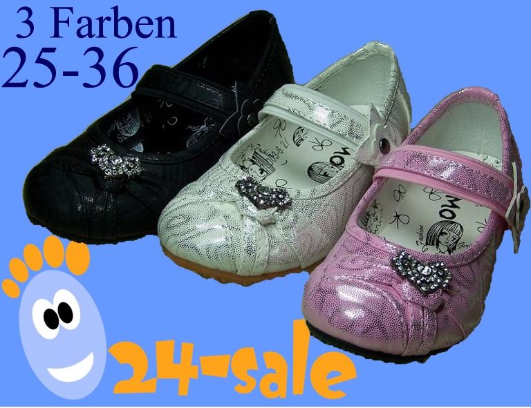 Ballerina m Strass Spangenschuhe Kinder Schuhe @841 870