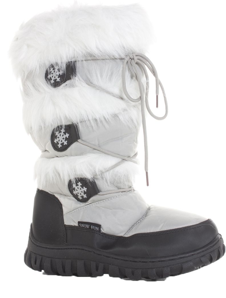 Damen Snowboots Winterstiefel Schneestiefel Grau Größe