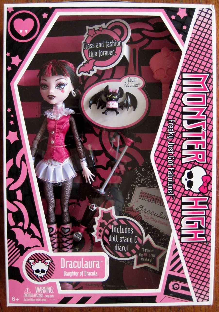 Mattel MONSTER HIGH DRACULAURA Original First Edition 1st Wave Vampire