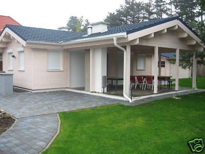 BLOCKHAUS VENEDIG 50m² BSH 80mm 500X1000cm BUNGALOW NEU 29.883