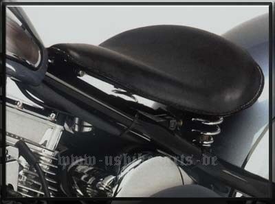 Sattel Solo Springer Echtleder Schwarz Harley Davidson