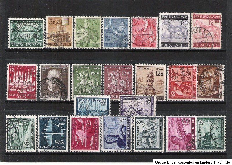 Reich,1943 Michelnummer ex 850   893 o, gestempelt, Michelwert € 30