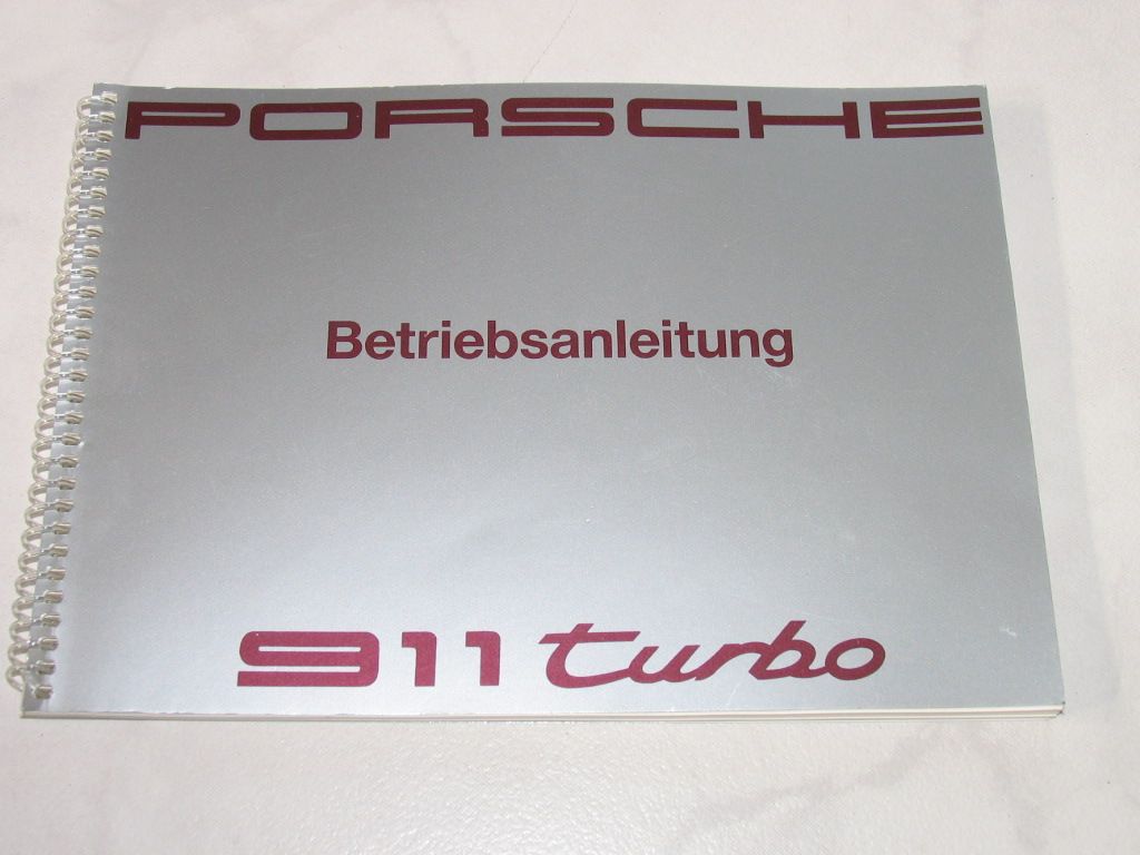 PORSCHE 911 964 turbo 3.3 Anleitung Betriebsanleitung