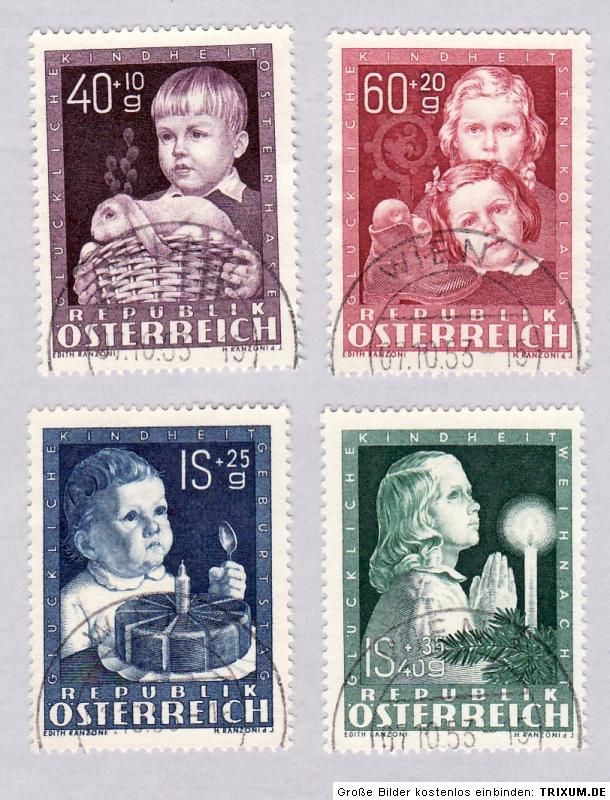 Österreich MiNr 929   932 gest. , KATALOGWERT = EUR 85 , TADELLOS