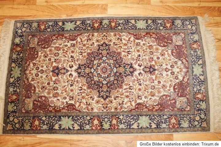 Handgeknüpfter feiner Orientteppich ghom/kashmir tappeto/ tapis