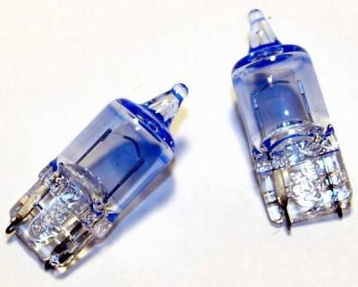 2x W5W HALOGEN STANDLICHT 12V 5W XENON LOOK BLAU WEISS