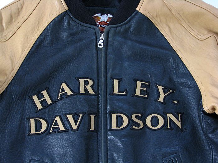 Org. Harley Davidson Oldschool Leder Jacke Gr. L
