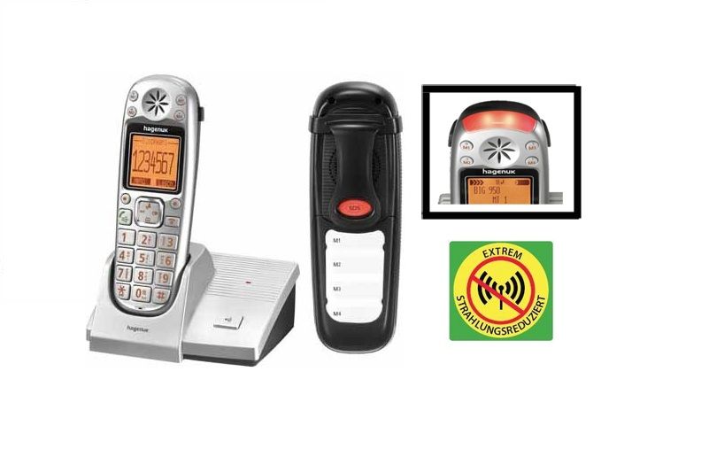 HAGENUKBIG 950 DECT SCHNURLOSSES SENIORENTELEFON SCHNURLOS SOS TELEFON