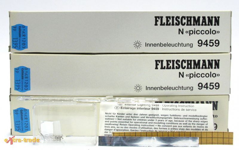 FLEISCHMANN 3x WAGEN INNENBELEUCHTUNG (9459) SPUR N   2AWCC170