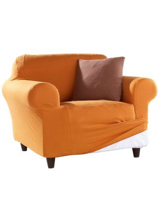 Stretchhusse, terracotta/orange für 3 er Sofa NEU 985 3on B Ware