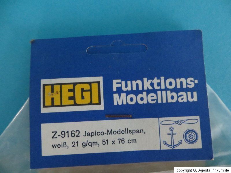 HEGI FUNKTION MODELLBAU Z 9162 JAPICO MODELLSPAN WEISS