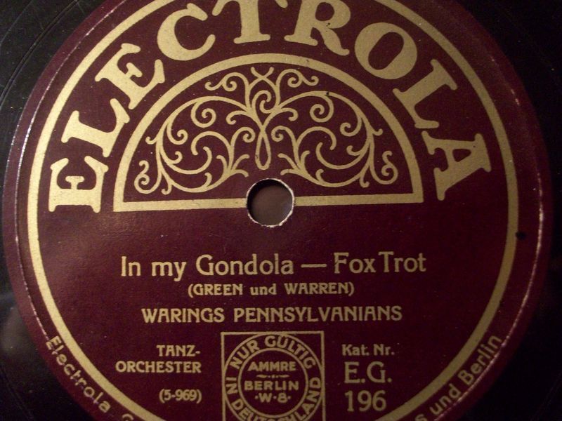 WARINGS PENNSYLVANIANS Im my Gondola Electrola 78rpm