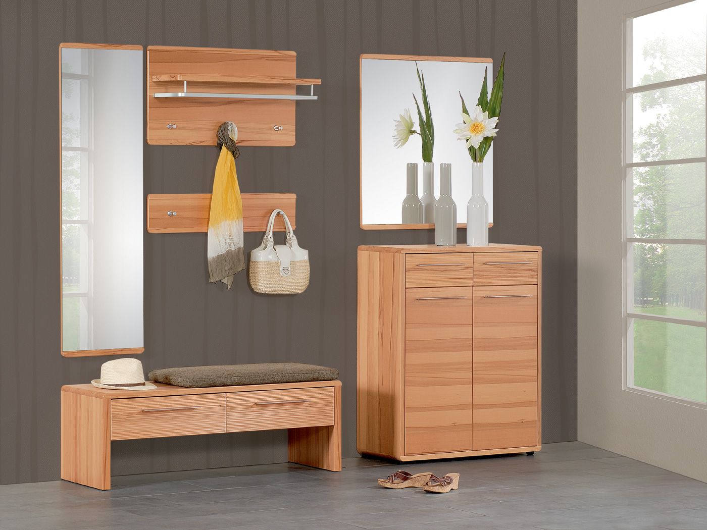 Garderobe Vera Set4 Dielenmöbel Flur Echtholz furniert