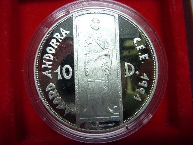 Andorra Silber Silver 10 Dinar 1993 4 Heubach Edelmetalle